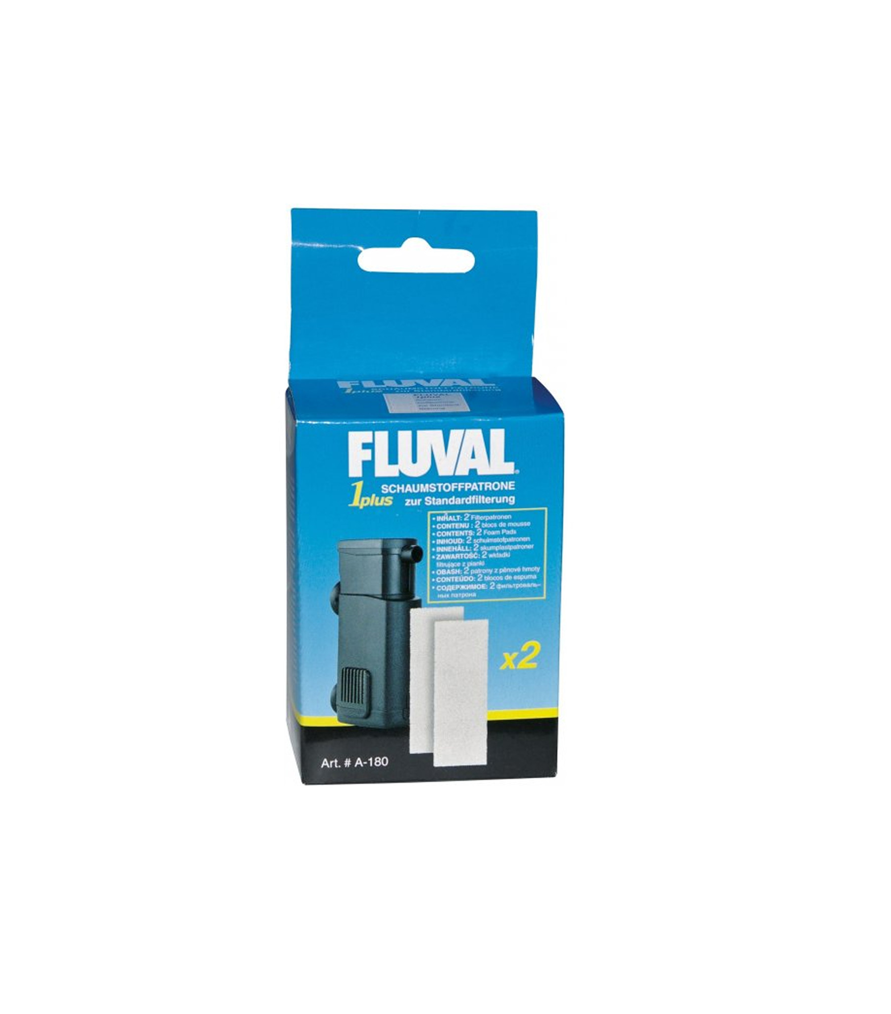 Fluval 2+ Skumfilterpatron 4 Pack A182