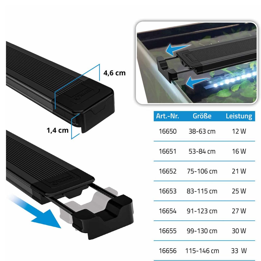 Fluval Aquasky 3.0 Led 16W 53-84cm - Bilde 3
