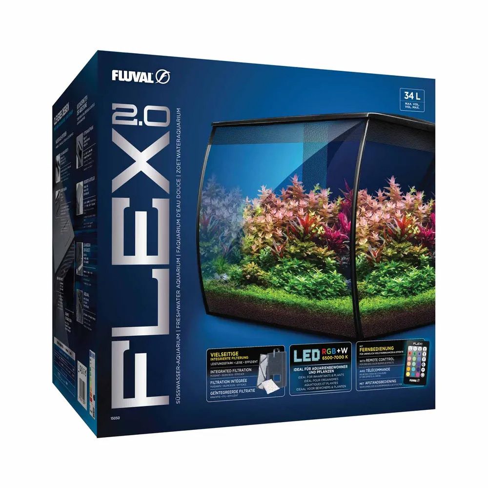 Fluval Flex 2.0 Led 34L Svart